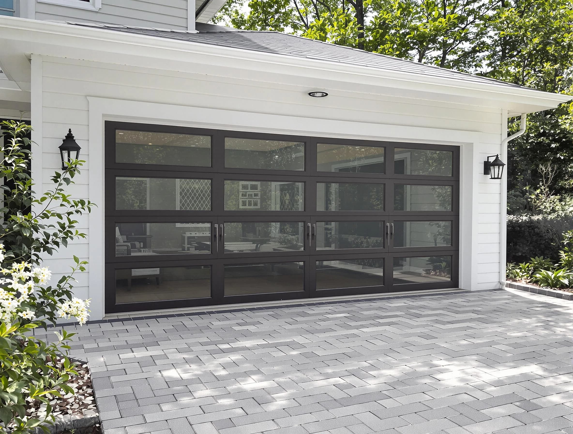 Jupiter Garage Door Repair design specialist presenting custom garage door options to Jupiter homeowner