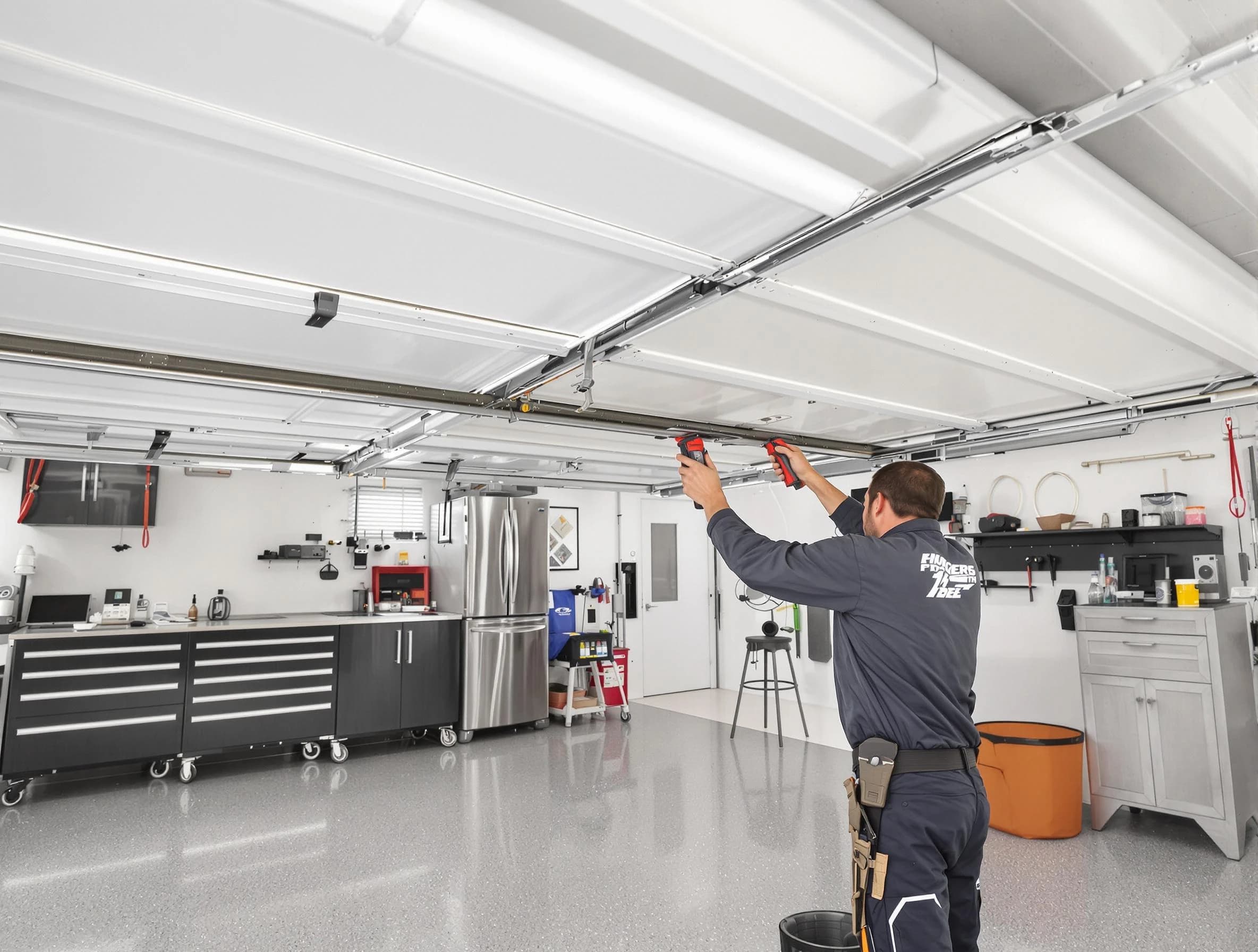 Overhead garage door repair service by Jupiter Garage Door Repair in Jupiter