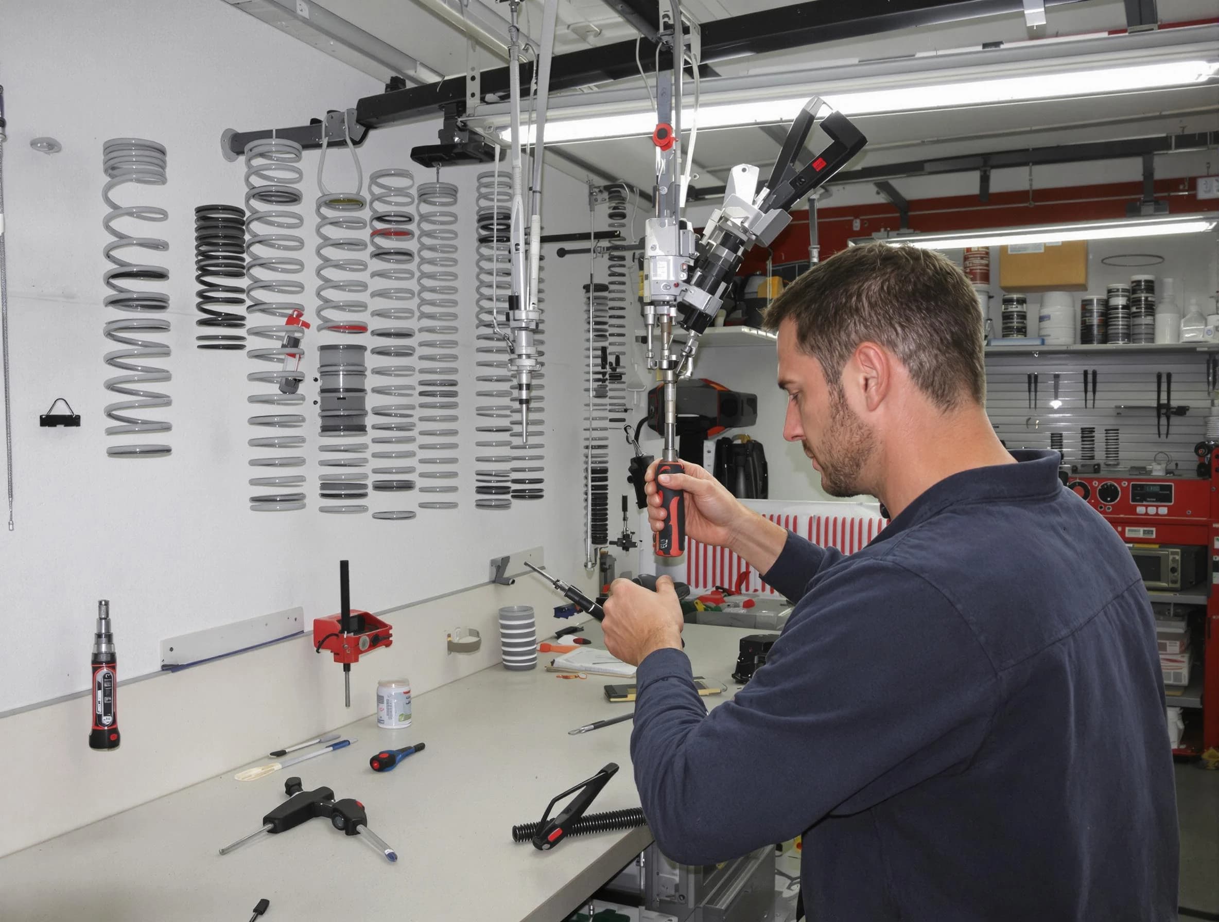 Jupiter Garage Door Repair safety certified technician performing precision spring replacement in Jupiter